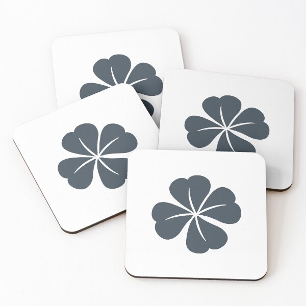 Item preview, Charcoal Four Leaf Clover Lucky Irish Charm designed and sold by pattern-archive.
