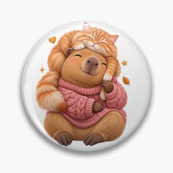 Artikelvorschau, Mein Wohlfühlort | Gemütliche Wasserschwein- und Katzenliebe entworfen und verkauft von Cozy Art for Cozy Souls.