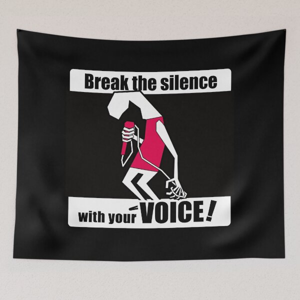 Item preview, Hardcore Punk Singer Silhouette — Aggressive Music Art(WHITE) designed and sold by R-T-Gracie.
