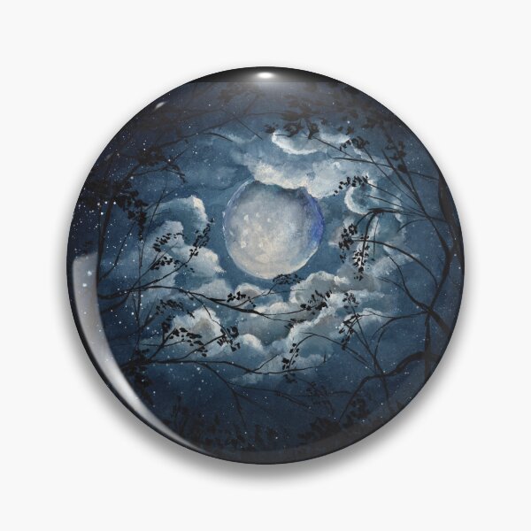 Item preview, Where the Forest Holds the Moon, Moonlit Night Watercolour designed and sold by ArithraStudio.