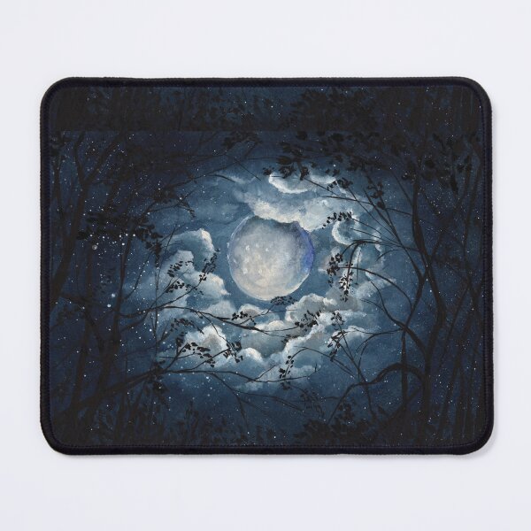 Item preview, Where the Forest Holds the Moon, Moonlit Night Watercolour designed and sold by ArithraStudio.