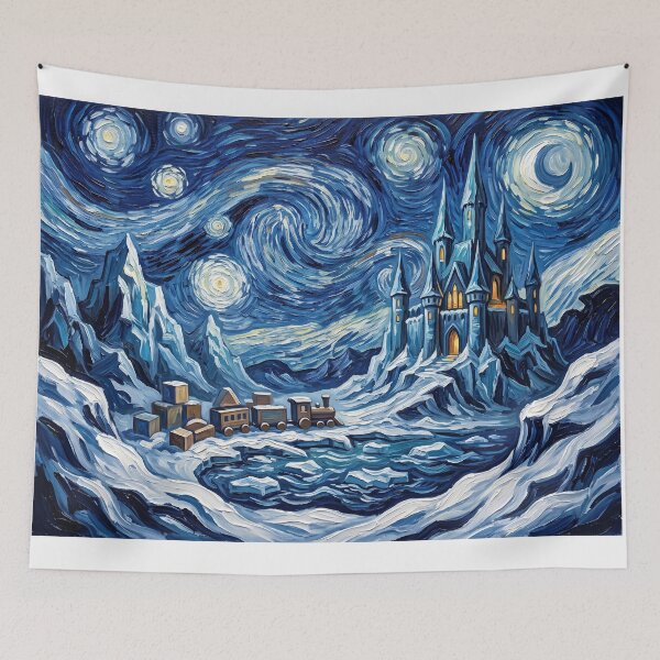Item preview, Island Of Misfit Toys Starry Night Holiday Landscape designed and sold by Bad-Decisions-Designs.