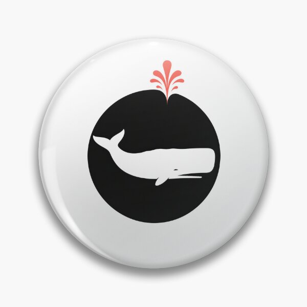Item preview, Minimal Black Sperm Whale and Coral Spout designed and sold by Fenay Designs.