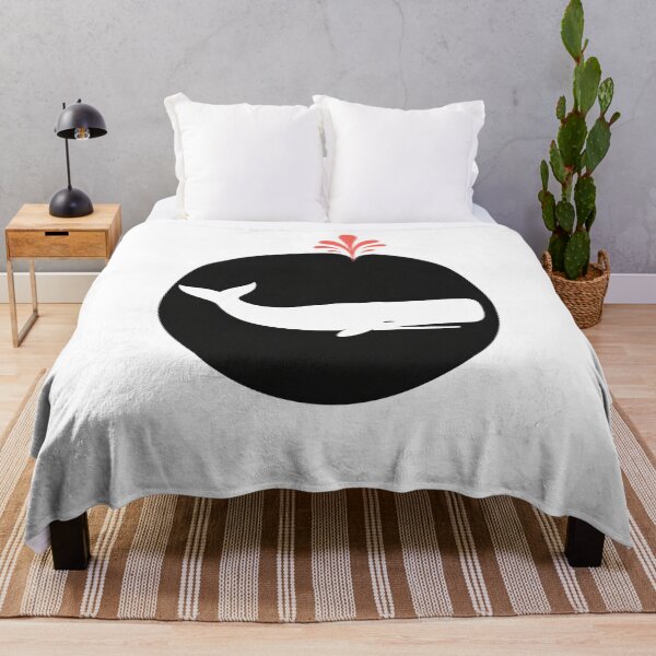 Item preview, Minimal Black Sperm Whale and Coral Spout designed and sold by Fenay Designs.