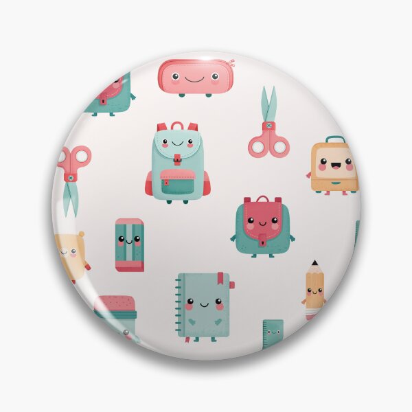 Item preview, Cute Kawaii School Supplies Pattern Happy Classroom Friends Collection designed and sold by EL-Lebedenko.