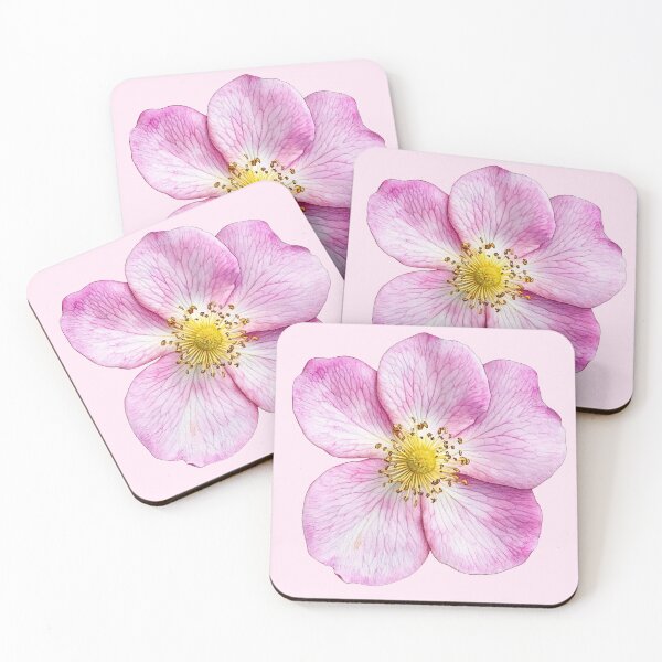 Item preview, Pink Wild Rose Botanical Flower Illustration designed and sold by jianina-alondra.