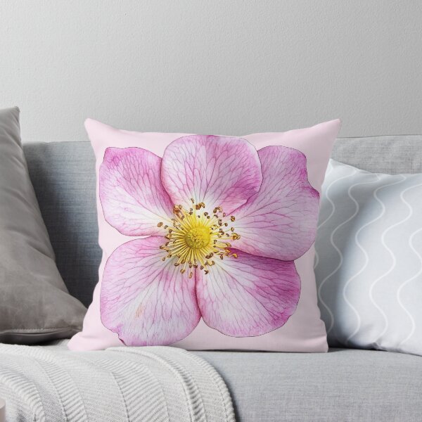 Item preview, Pink Wild Rose Botanical Flower Illustration designed and sold by jianina-alondra.