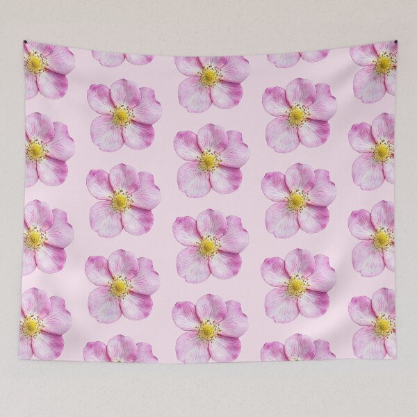 Item preview, Pink Wild Rose Botanical Flower Illustration designed and sold by jianina-alondra.