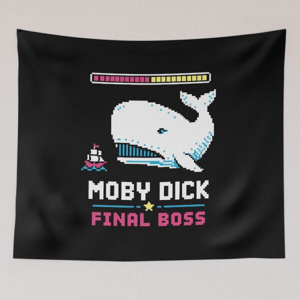 Item preview, Moby Dick Final Boss Retro Pixel Battle designed and sold by Fenay Designs.