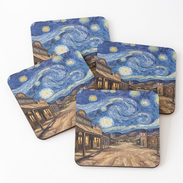 Item preview, Tombstone Arizona Starry Night Western Landscape designed and sold by Bad-Decisions-Designs.
