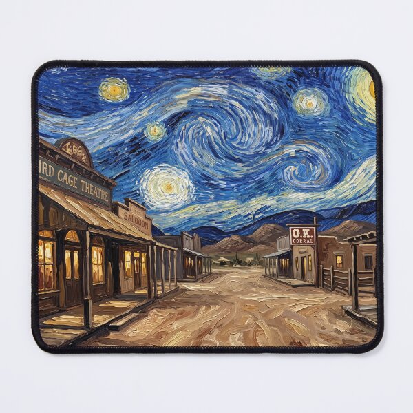 Item preview, Tombstone Arizona Starry Night Western Landscape designed and sold by Bad-Decisions-Designs.