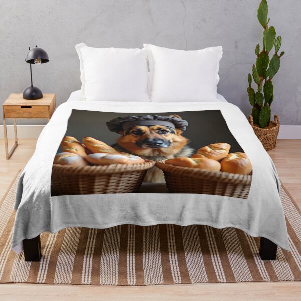 Item preview, GERMAN SHEPHERD BAKER DOG WITH BREAD designed and sold by PawsStudioAU.