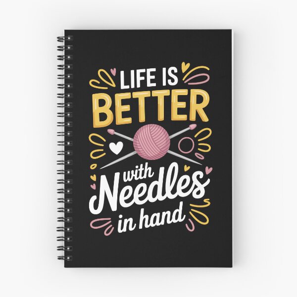 Item preview, LIFE IS BETTER with Needles in hand designed and sold by jkrphoto.