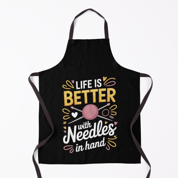 Item preview, LIFE IS BETTER with Needles in hand designed and sold by jkrphoto.