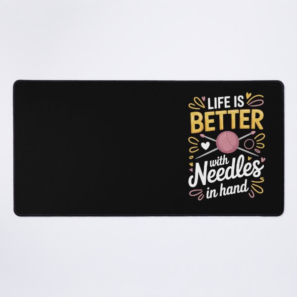 Item preview, LIFE IS BETTER with Needles in hand designed and sold by jkrphoto.