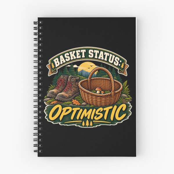 Item preview, Basket Status: Optimistic Mushroom Foraging Humor designed and sold by OddHobbyClub.