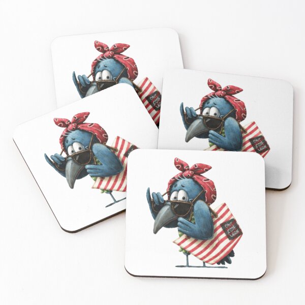 Item preview, Patriotic Crow with Glasses and Red Bandana designed and sold by DailyDoodlesBySumbul.