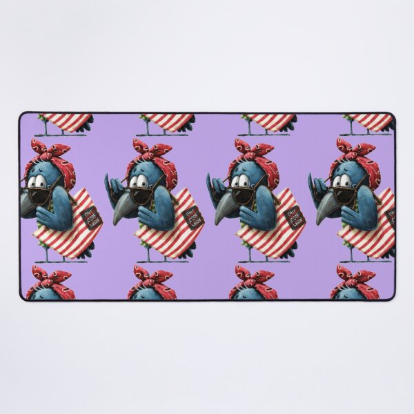 Item preview, Patriotic Crow with Glasses and Red Bandana designed and sold by DailyDoodlesBySumbul.