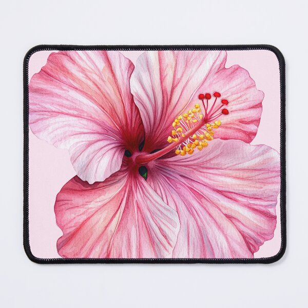 Item preview, Pink Hibiscus Tropical Flower Illustration designed and sold by jianina-alondra.