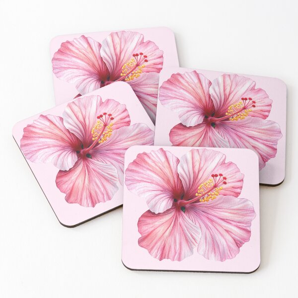 Item preview, Pink Hibiscus Tropical Flower Illustration designed and sold by jianina-alondra.