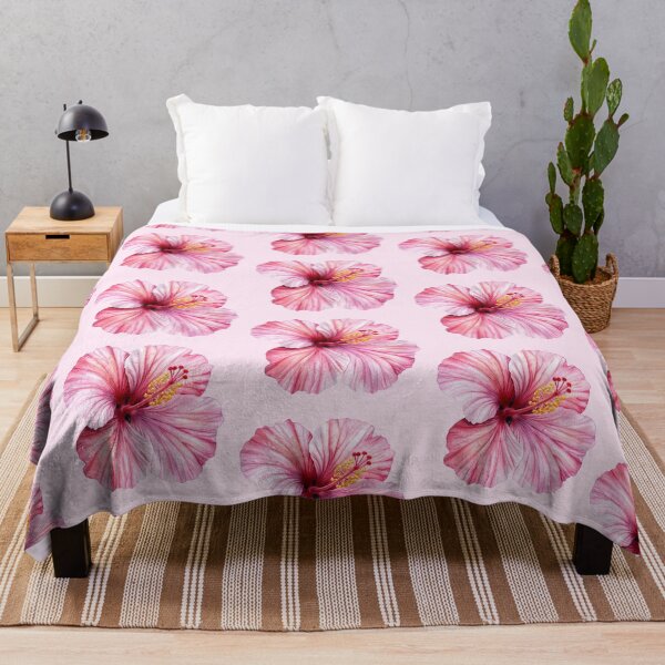 Item preview, Pink Hibiscus Tropical Flower Illustration designed and sold by jianina-alondra.