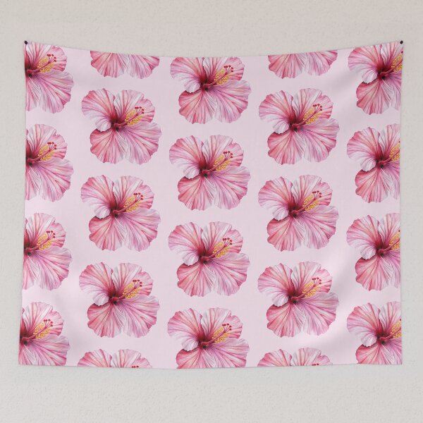Item preview, Pink Hibiscus Tropical Flower Illustration designed and sold by jianina-alondra.