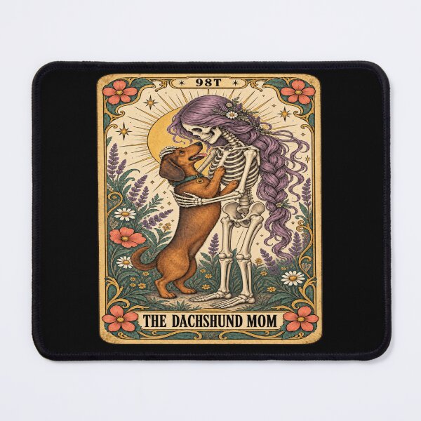 Item preview, Gothic Dachshund Mom Ribcage Tarot designed and sold by POD DYNASTY | Original Print On Demand T-Shirt Graphics.