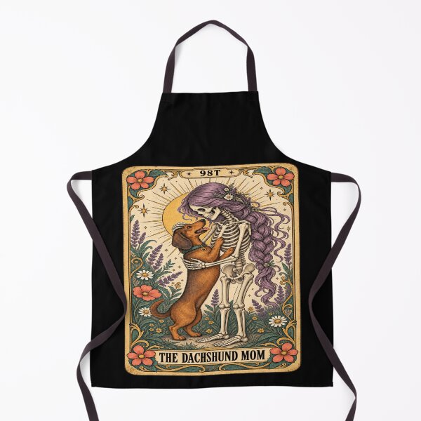 Item preview, Gothic Dachshund Mom Ribcage Tarot designed and sold by POD DYNASTY | Original Print On Demand T-Shirt Graphics.
