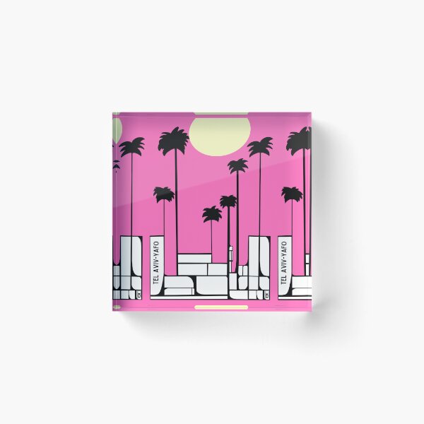 Item preview, Rosh Hashana Gift - Tel Aviv Tayelet Pink Sunset designed and sold by French Papyrus Studio.