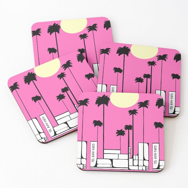 Item preview, Rosh Hashana Gift - Tel Aviv Tayelet Pink Sunset designed and sold by French Papyrus Studio.