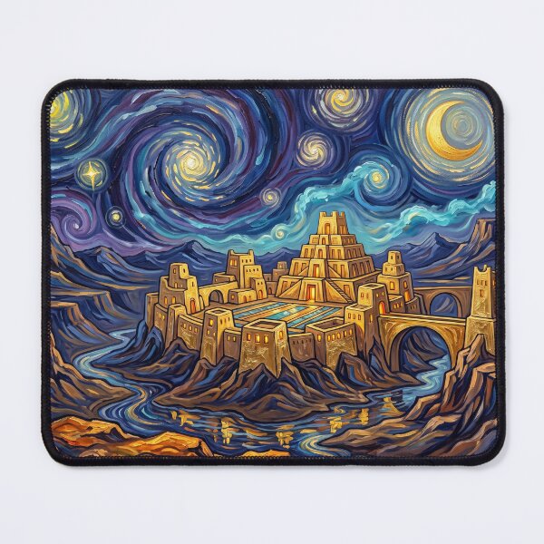 Item preview, Seven Cities of Cibola Starry Night Fantasy Landscape designed and sold by Bad-Decisions-Designs.
