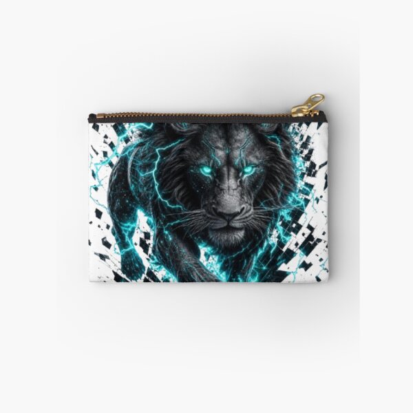 Item preview, Electric Blue Lightning Lion Graphic Illustration designed and sold by @VIRAT DESIGNER@.