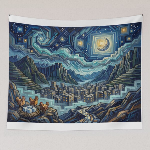 Item preview, Plain Awful Starry Night Comic Book Landscape designed and sold by Bad-Decisions-Designs.