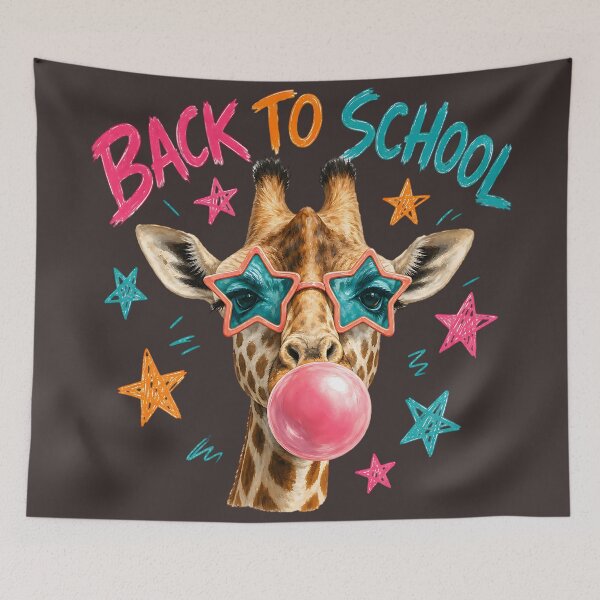 Item preview, Back to School Giraffe Bubble Gum Star Glasses  designed and sold by MOCH- ART.