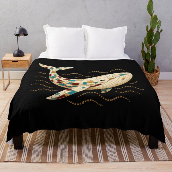 Item preview, Golden Mosaic Whale with Turquoise Tiles designed and sold by Fenay Designs.