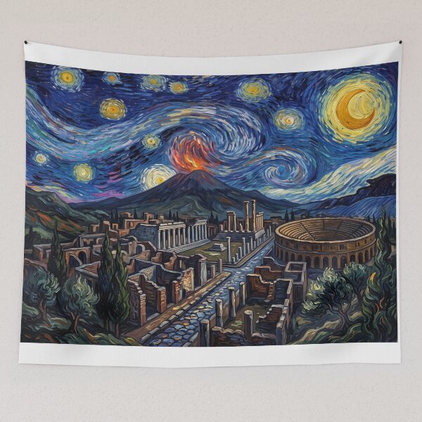 Item preview, Pompeii Starry Night Historical Landscape designed and sold by Bad-Decisions-Designs.