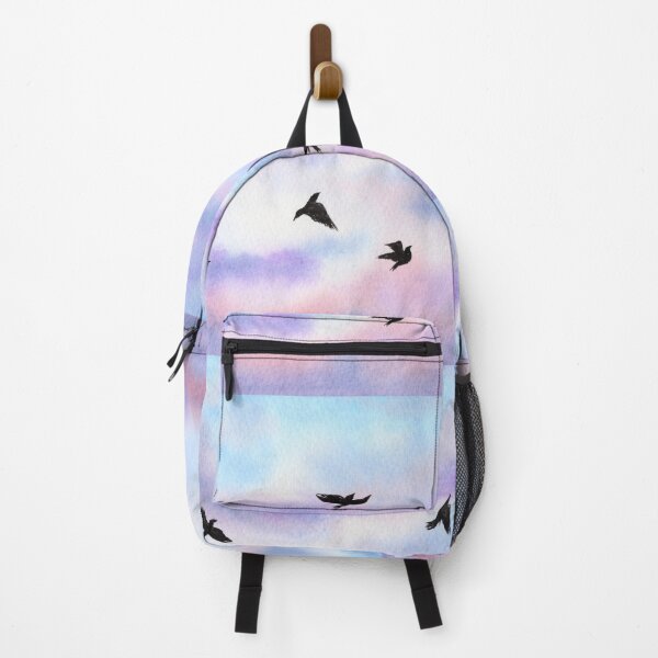 Item preview, A Sky Wide Enough, Black Birds in Pastel Watercolour designed and sold by ArithraStudio.
