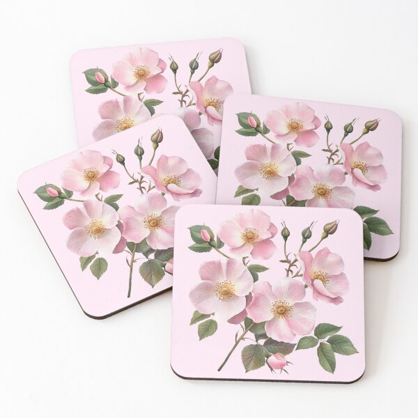 Item preview, Pink Wild Roses Vintage Botanical Illustration designed and sold by jianina-alondra.