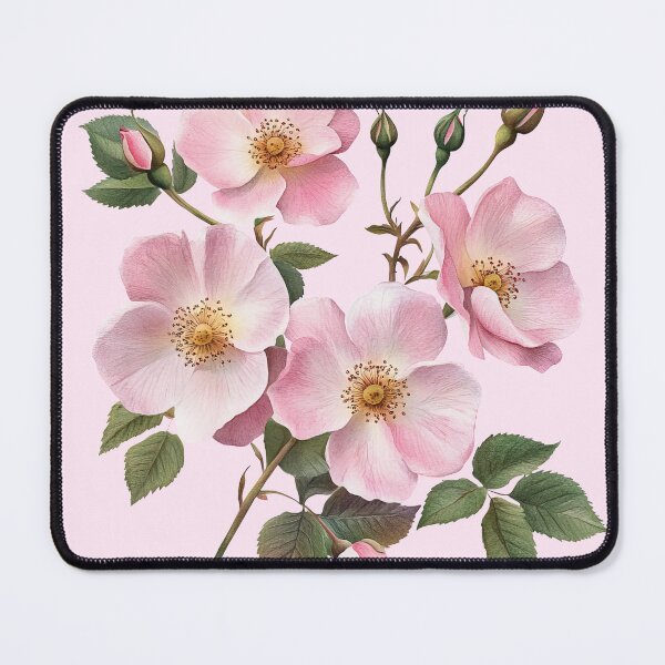 Item preview, Pink Wild Roses Vintage Botanical Illustration designed and sold by jianina-alondra.