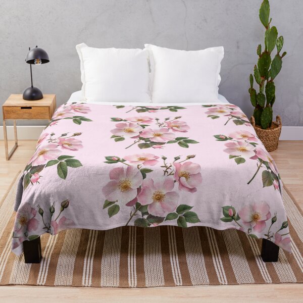 Item preview, Pink Wild Roses Vintage Botanical Illustration designed and sold by jianina-alondra.