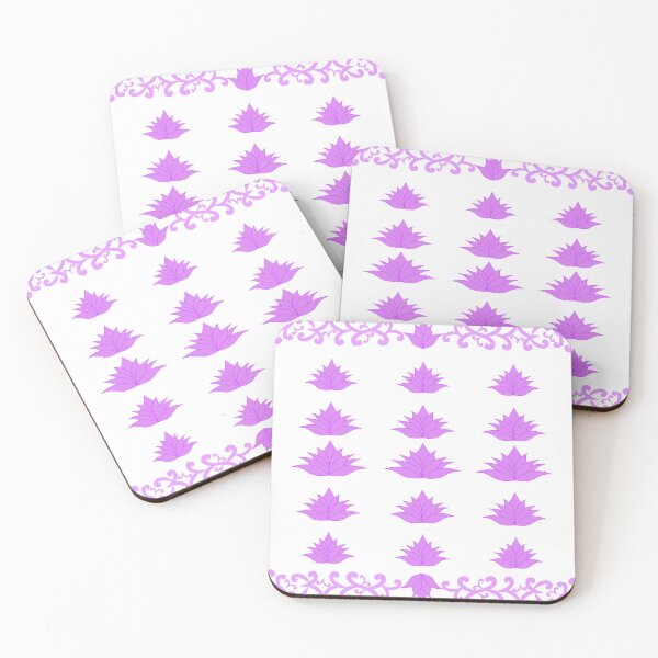 Item preview, Purple Lotus Floral Motifs and Ornamental Swirl Border Collection designed and sold by Ei-Ei.