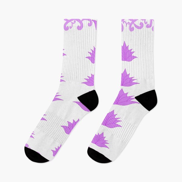Item preview, Purple Lotus Floral Motifs and Ornamental Swirl Border Collection designed and sold by Ei-Ei.