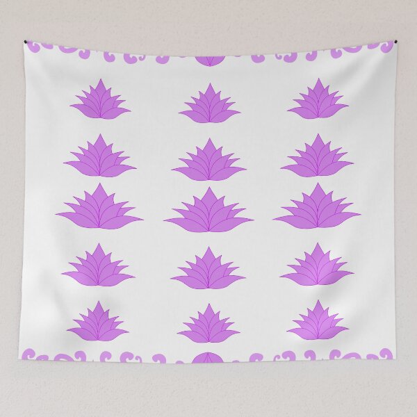 Item preview, Purple Lotus Floral Motifs and Ornamental Swirl Border Collection designed and sold by Ei-Ei.