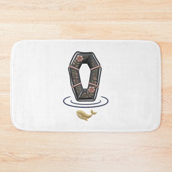 Item preview, Floral Embroidered Coffin and Golden Whale designed and sold by Fenay Designs.