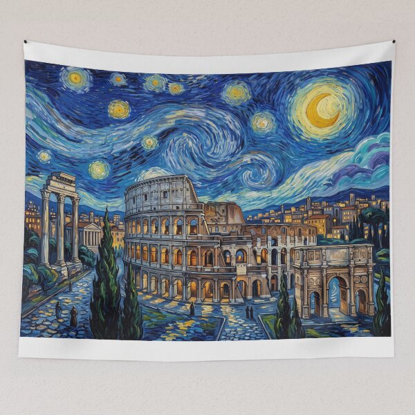 Item preview, Colosseum Starry Night Historical Landscape designed and sold by Bad-Decisions-Designs.