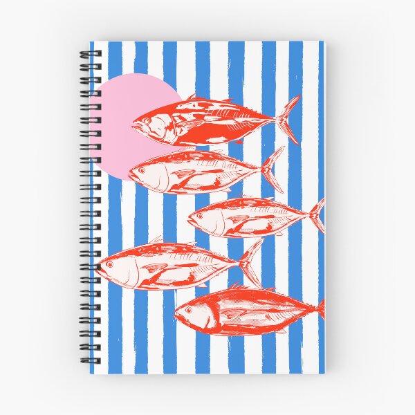 Item preview, Preppy Blue Stripes Tuna Coastal Aesthetic designed and sold by MaiZephyr.