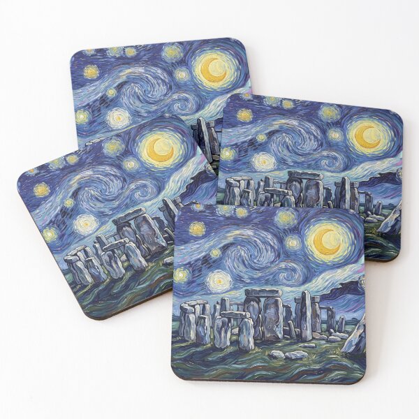 Item preview, Stonehenge Starry Night Historical Landscape designed and sold by Bad-Decisions-Designs.