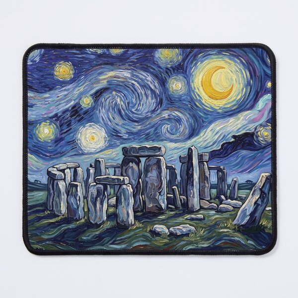 Item preview, Stonehenge Starry Night Historical Landscape designed and sold by Bad-Decisions-Designs.