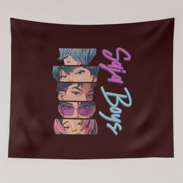 Item preview, Purple Anime Manga Faces designed and sold by Hsiusodsi.
