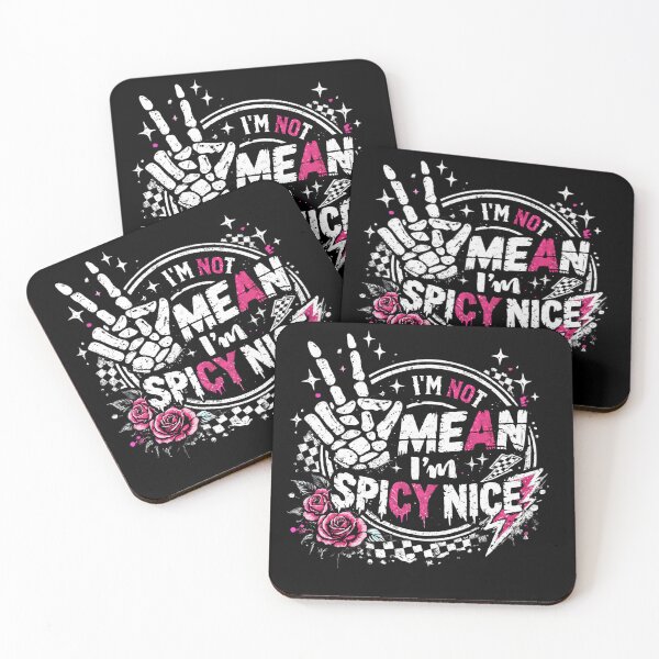 Item preview, I’m Not Mean, I’m Spicy — Edgy Pink & Black designed and sold by Sed94.